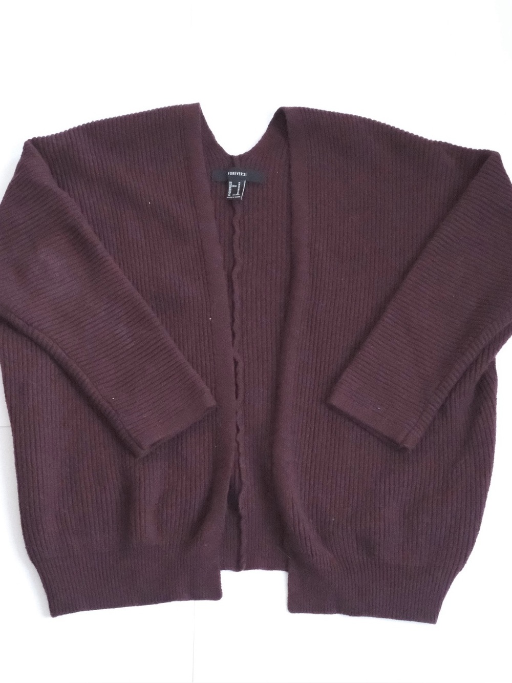 Forever 21 Maroon Cardigan Sweater - Size Medium